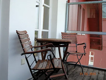 Blick auf den Balkon