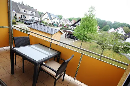 Aussicht vom Balkon nicht verbaut, Blick auf Streckelsberg