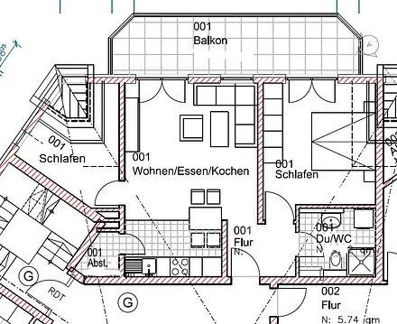 Grundriß unserer Ferienwohnung