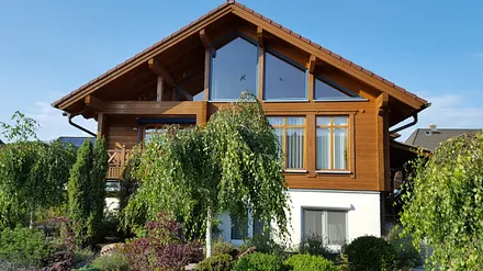 Wohnung befindet sich im weißen Bereich des Hauses