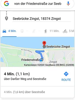 Entfernung mit dem Auto