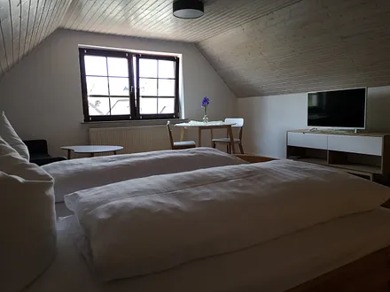 Fernsehen vom Bett aus möglich