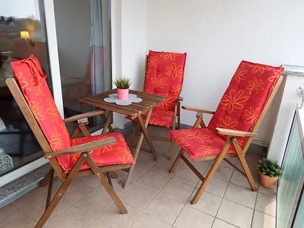 Sitzecke auf dem Südbalkon