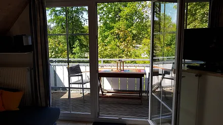 Blick auf den Balkon