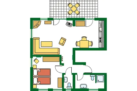 Grundriss der Wohnung