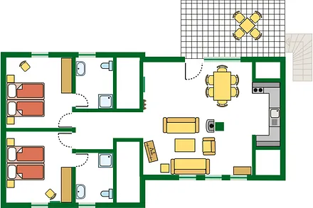 Grundriss der Wohnung