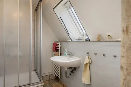 Das Bad mit Dusche ...