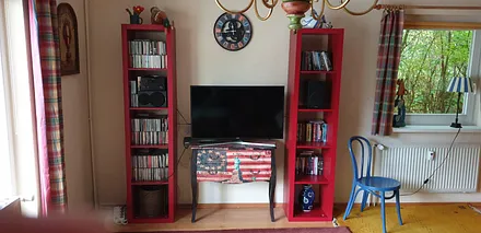 Fernseh- und CD/DVD-Wand