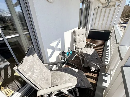 bestuhlte Dachterrasse