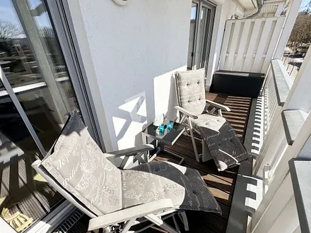 bestuhlte Dachterrasse