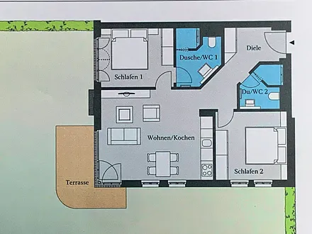 Grundriss der Wohnung