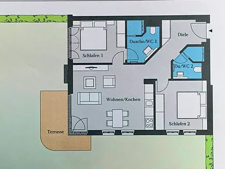 Grundriss der Wohnung