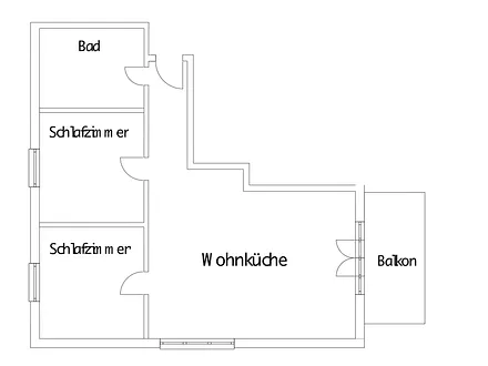 Grundriss der Wohnung