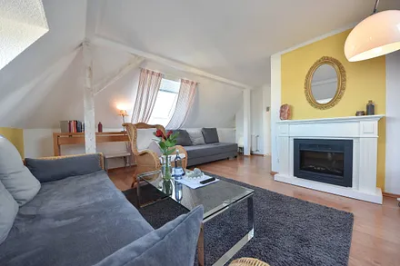 Wohnbereich mit Elektrokamin 