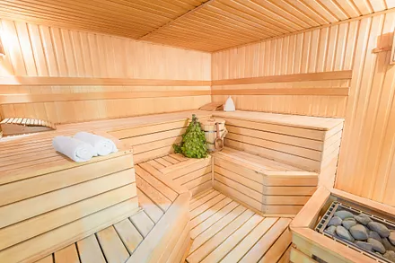 Sauna (gegen Gebühr) im Nachbarhaus