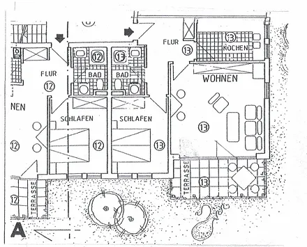 Grundriss der Wohnung