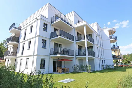 seitlicher Blick zur Villa Strandläufer