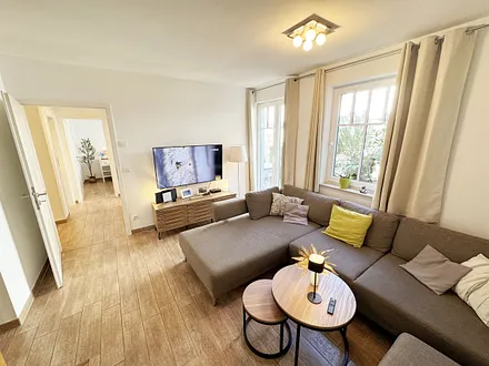 Blick in das gemütliche Wohnzimmer