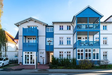 Frontansicht Ostsee-Domizil Sandburg