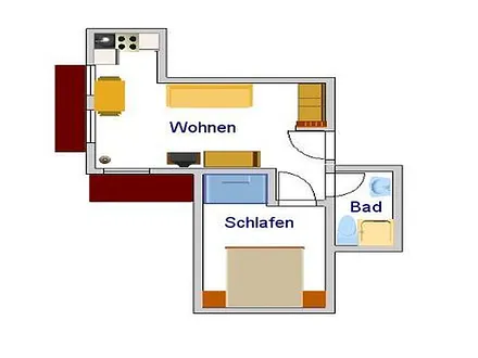 Kurparkresidenz Baabe Whg. 08 - Grundriss