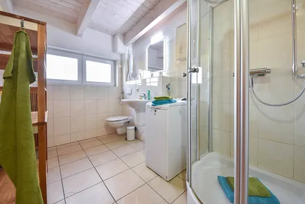 Waschmaschine im Bad