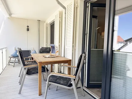 Balkon von der Ferienwohnung Sturmböe