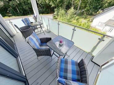 bestuhlter Balkon (Süd/West)