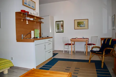 Blick auf die Pantryküche