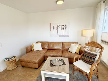 Ledercouch im Wohnbereich