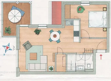 Grundriss der Ferienwohnung 04