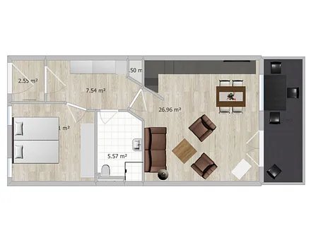 Grundriss der Wohnung
