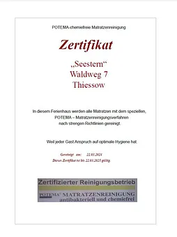 Zertifikat Matratzen