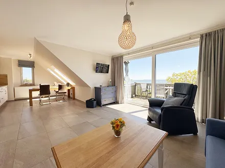 Wohnzimmer mit Meerblick