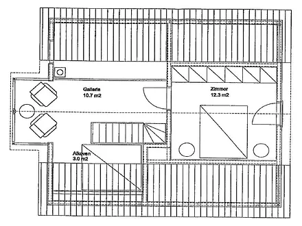 Ferienhaus Sandkörnchen - Grundriss Obergeschoss