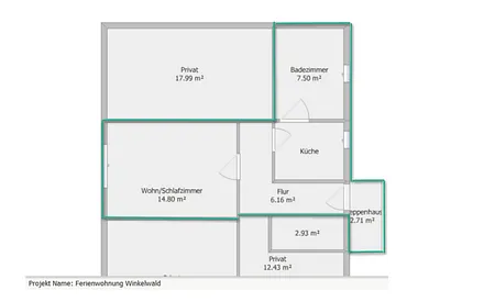 Grundriss Ferienwohnung Winkelwald 