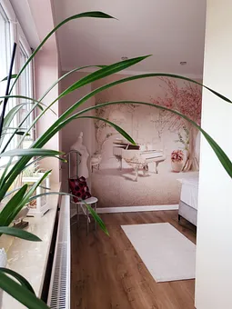 Blick ins Schlafzimmer