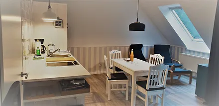 Küche, Essbereich und Relaxecke