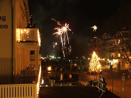 Silvester, Blick vom Balkon