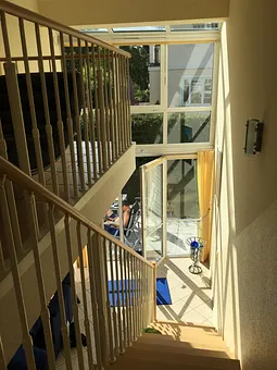Treppenaufgang ins Obergeschoss