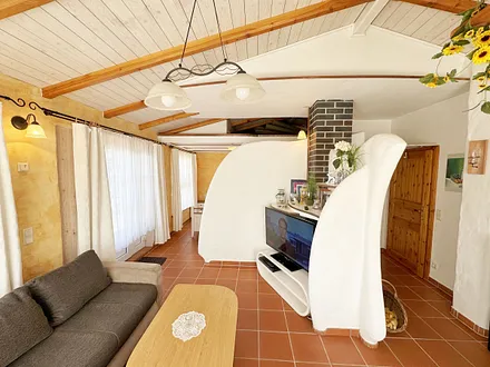 Ferienhaus Thea - offener Wohn- Schlafbereich
