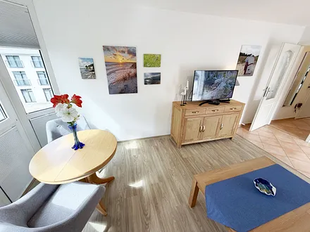 Ferienwohnung Strandmöwe- Wohnzimmer