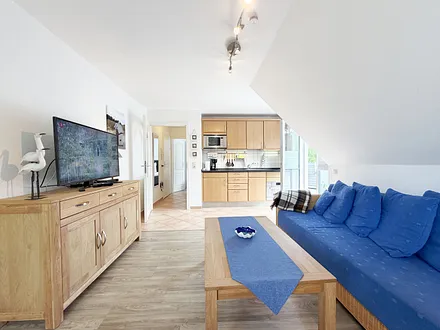 Ferienwohnung Strandmöwe- Wohnzimmer