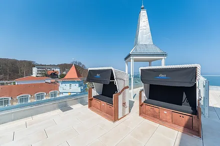 Villa First Sellin Dachterrasse