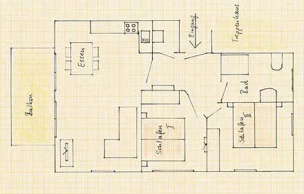 Grundriss der Wohnung