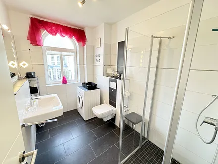 Villa Wilhelmine WE 04 Duschbad mit Waschmaschine