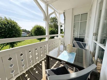 Ausblick vom Balkon der Wohnung 721 im Haus Südperd