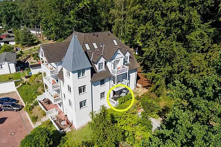 Lage der Ferienwohnung 14 in der Parkresidenz Concordia Haus II