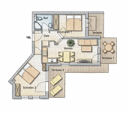 Grundriss "Meerblick"