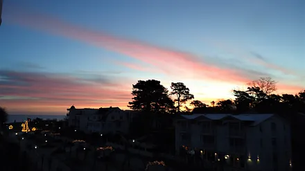 Sonnenaufgang...Blick vom Balkon