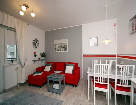 das Appartement hat freies W-LAN